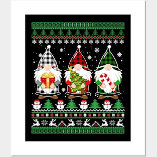 ugly christmas sweater - Gnomes ugly christmas sweater Posters and Art